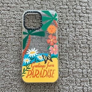 Casetify clear “Greetings from PARADISE” case- Iphone 13 pro max